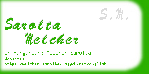 sarolta melcher business card